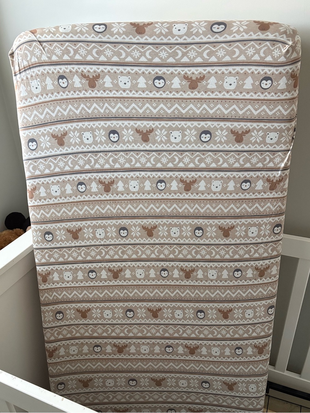 Little Sleepies Crib Sheet in Frosty Fair Isle
